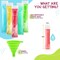 125 Disposable Ice Popsicle Mold Bags| BPA Free Freezer Tubes With Zip Seals | For Healthy Snacks, Yogurt Sticks, Juice & Fruit Smoothies, Ice Candy Pops| Comes With A Funnel (8x2")
